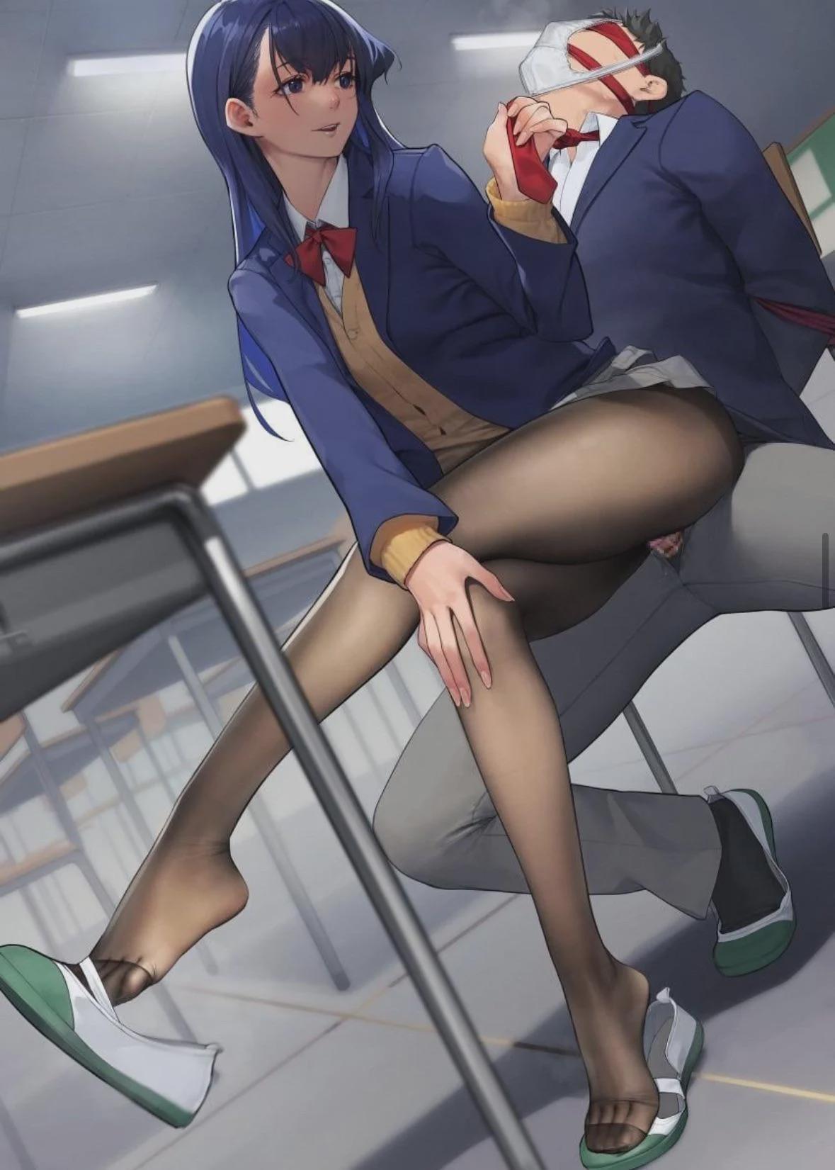 Sitting on his lap