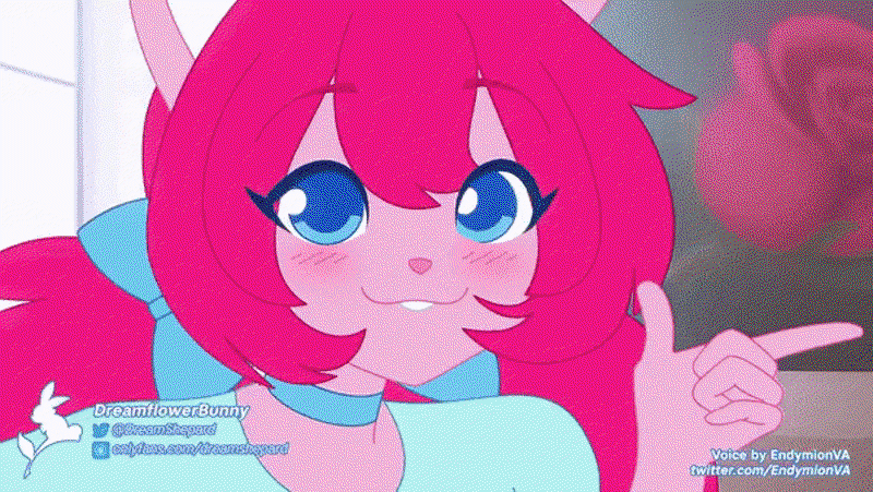 Bunny-girl revealing her oppai (dreamflowerbunny)
