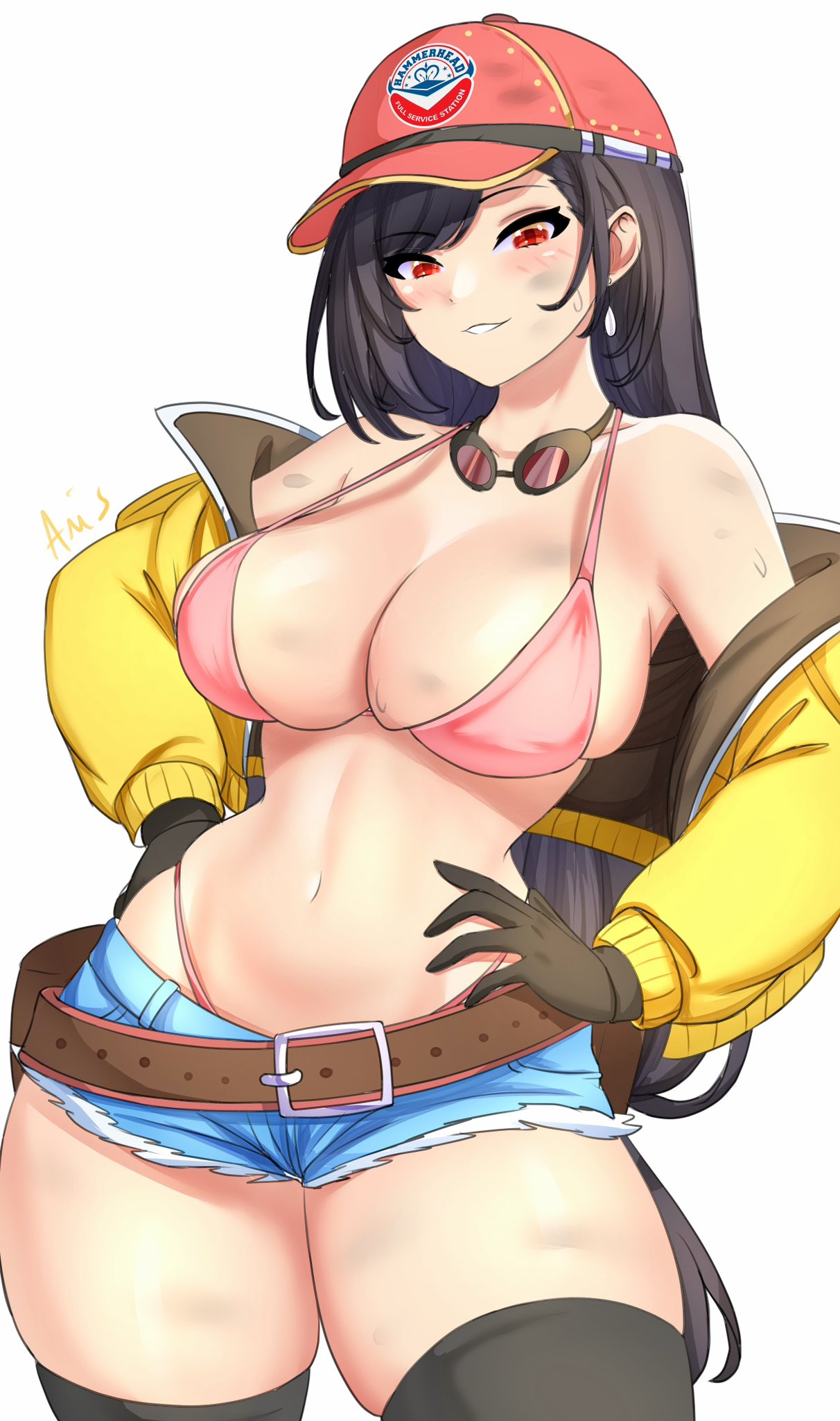 Tifa as Cindy Aurum to make a sexy cosplay for Cloud [final fantasy] (anisdrawn)